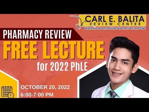 FREE PHARMACY REVIEW with Mr. Marionne Rey Serito, RPh