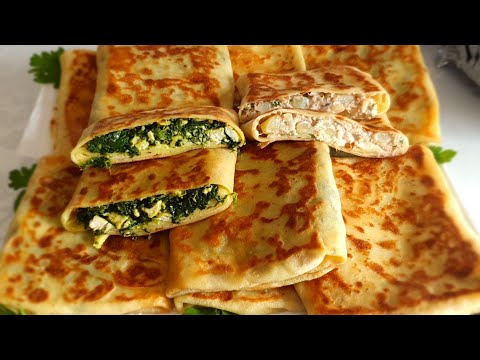 Savory stuffed crepes – spinach‑chicken and tuna‑potato