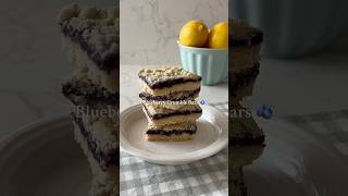 Blueberry Crumble Bars! 🫐 Recipe in the description!!