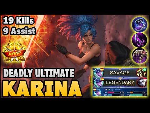 A savage is normal For Karina - Top Global Karina Gameplay - 19 Kills | MLBB