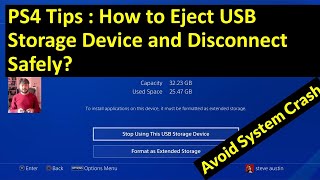 PS4 Tips : How to Eject USB Storage Device and Disconnect Safely?