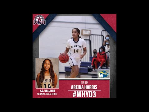 #WhyD3Wednesday: Areina Harris (N.C. Wesleyan)