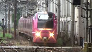 上越線 E653系 長岡駅到着~回送列車発車