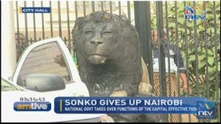 Sculptures erected by Governor Mike Sonko defaced and painted black