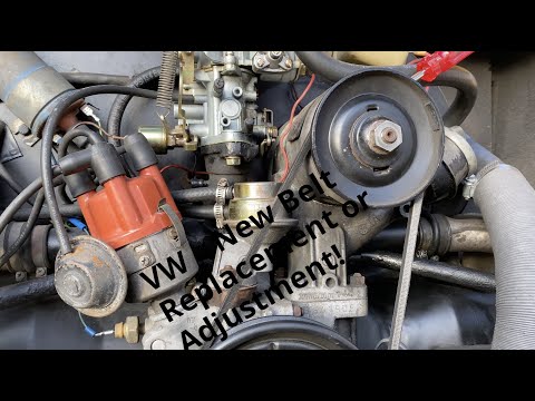 How to Replace Classic VW Engine Fan Belt Easy & Quick video