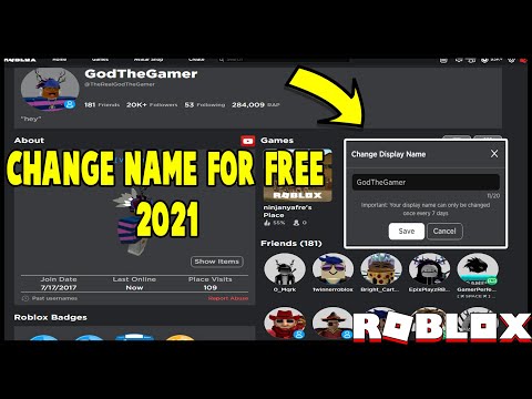 HOW TO CHANGE YOUR DISPLAY NAME IN ROBLOX (Free Username ...