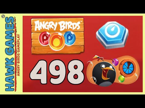 Angry Birds Stella POP Bubble Shooter Level 498 - Walkthrough, No Boosters