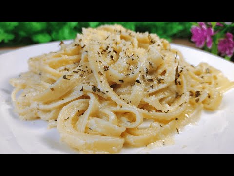 White sauce pasta recipe in 15 minutes! Homemade recipe with few ingredients