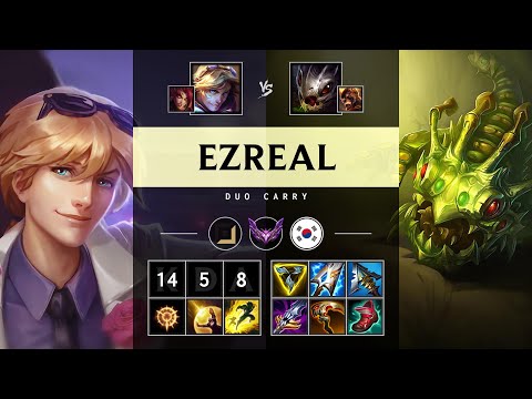 Ezreal ADC vs Kog'Maw: Legendary - KR Master Patch 14.21