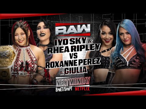 Iyo Sky & Rhea Ripley vs Roxanne Perez & Giulia (1/2): Raw, May. 12, 2025