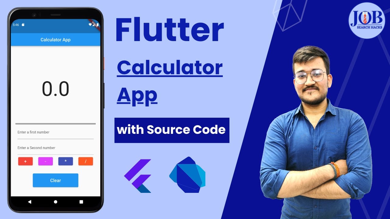 Flutter | Simple Calculator Tutorial For Beginners | Android Studio