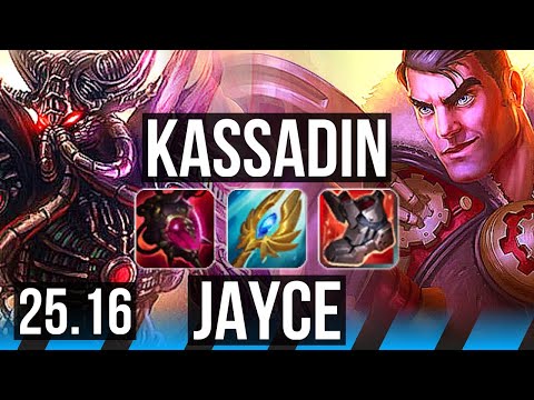 KASSADIN vs JAYCE (MID) | 13/1/7, 7 solo kills, Legendary | KR Master | 25.16