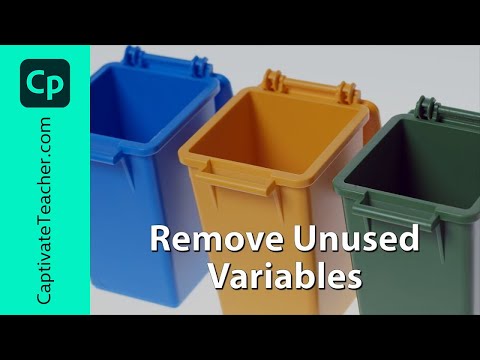 Removing Unused Variables in Your Adobe Captivate Classic eLearning