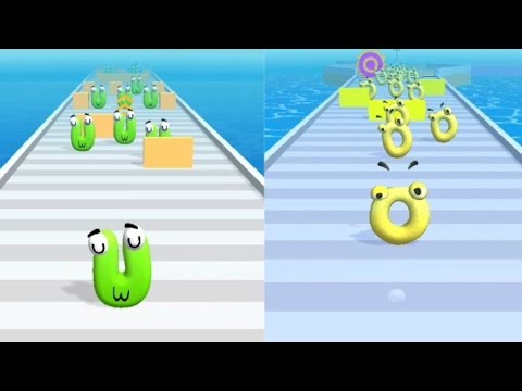 Alphabet Run ABC Letter Go' Number Run Merge 3D Math' Alphabet Monster ⭐️⭐️⭐️ABCDWXYZ New Update