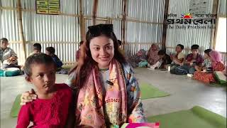 উত্তরায় সুবিধাবঞ্চিত শিশুদের মাঝে ‘জিরো স্পেস ডাস্ট’-এর বই ও খাবার বিতরণ