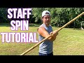 STAFF SPINNING for BEGINNERS - Technique 2 | Staff Spin Tutorial
