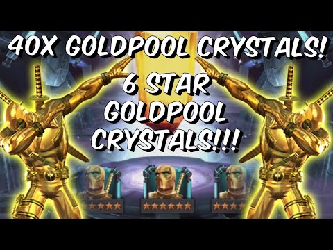 40x 6 Star Goldpool Crystal Opening! - GOLDEN DEADPOOL RETURNS!!! - Marvel Contest of Champions