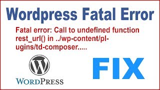 Fix Wordpress Fatal Error Call to undefined functi
