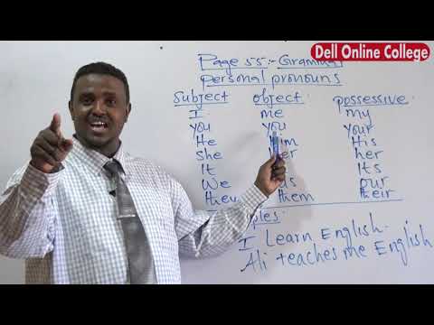 Lesson 52: Personal pronouns Subject Object possessive