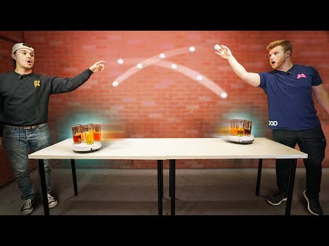 Roomba Cup Pong Challenge! | REKT vs. Get Good Gaming Video