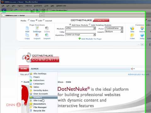DotNetNuke Tutorial - How to use the recycle bin in DNN - Video #17