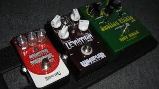 Video thumbnail for Wampler Leviathan VS Way Huge Swollen Pickle VS Skreddy Cognitive Dissonance MK II by Dennis Kayzer