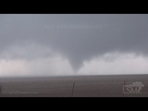 03-13-2021 Happy, TX - Large Wedge Tornado - Multi Vortex Funnel - Close Range