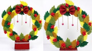 Amazing DIY Christmas Wreath Idea- New Christmas Wreath decoration from diy glitter Foam Sheet