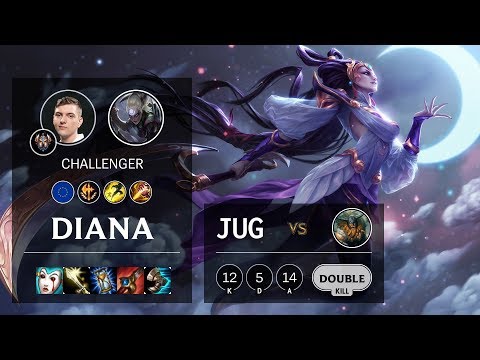 Diana Jungle vs Olaf - EUW Challenger Patch 10.7