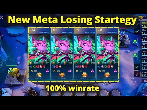 100% WINRATE 1ST OR 2ND ONLY NEW META STARTEGY | MLBB MAGIC CHESS BEST SYNERGY COMBO TERKUAT 2024