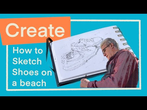 Thumbnail of Sketching Shoes on the beach
