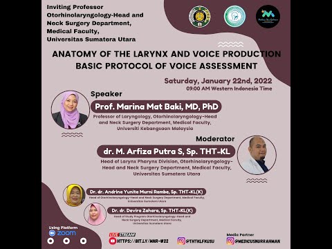 WEBINAR "ANATOMY OF THE LARYNX AND VOICE PRODUCTION & BASIC PROTOCOL OF VOICE ASSESSMENT"