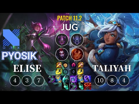 DRX Pyosik Elise vs Taliyah Jungle - KR Patch 11.2