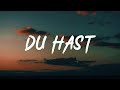 Rammstein Du Hast English Deutsch Lyrics