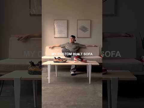 Here’s how I built my custom DIY plywood sofa. #furniture #plywood #sneakers #homedecor