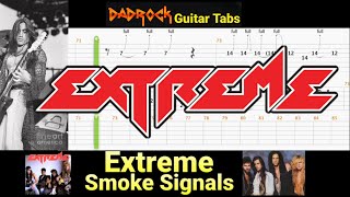 Smoke Signals - Extreme - Acoustic Intro + Lead Guitar TABS Lesson