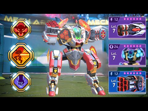 Aegis with Missile Rack 12 + Rocket Mortar 12 - Mech Arena