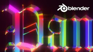 How To Make Iridescent Chrome Logo With Glow In Blender