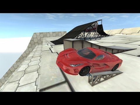 Stair Jumps Down Crashes with Different Ramps (High Speed,Backflip,Flip Ramp) - Beamng drive
