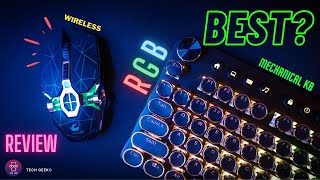 Best Budget retro style Gaming Keyboard ⌨️ & Wireless Mouse🖱with RGB backlit.Comprehensive Review.