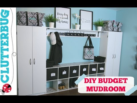 Create more storage in your home on a budget - DIY Mudroom Ideas