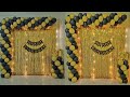 Black Gold Theme Birthday Decoration Ideas Simple Easy New Year Backdrop Ideas At Home