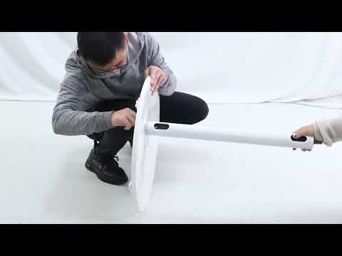 Support TV Astrion Blanc - Pierre artificielle - Métal - 55 x 160 x 65 cm