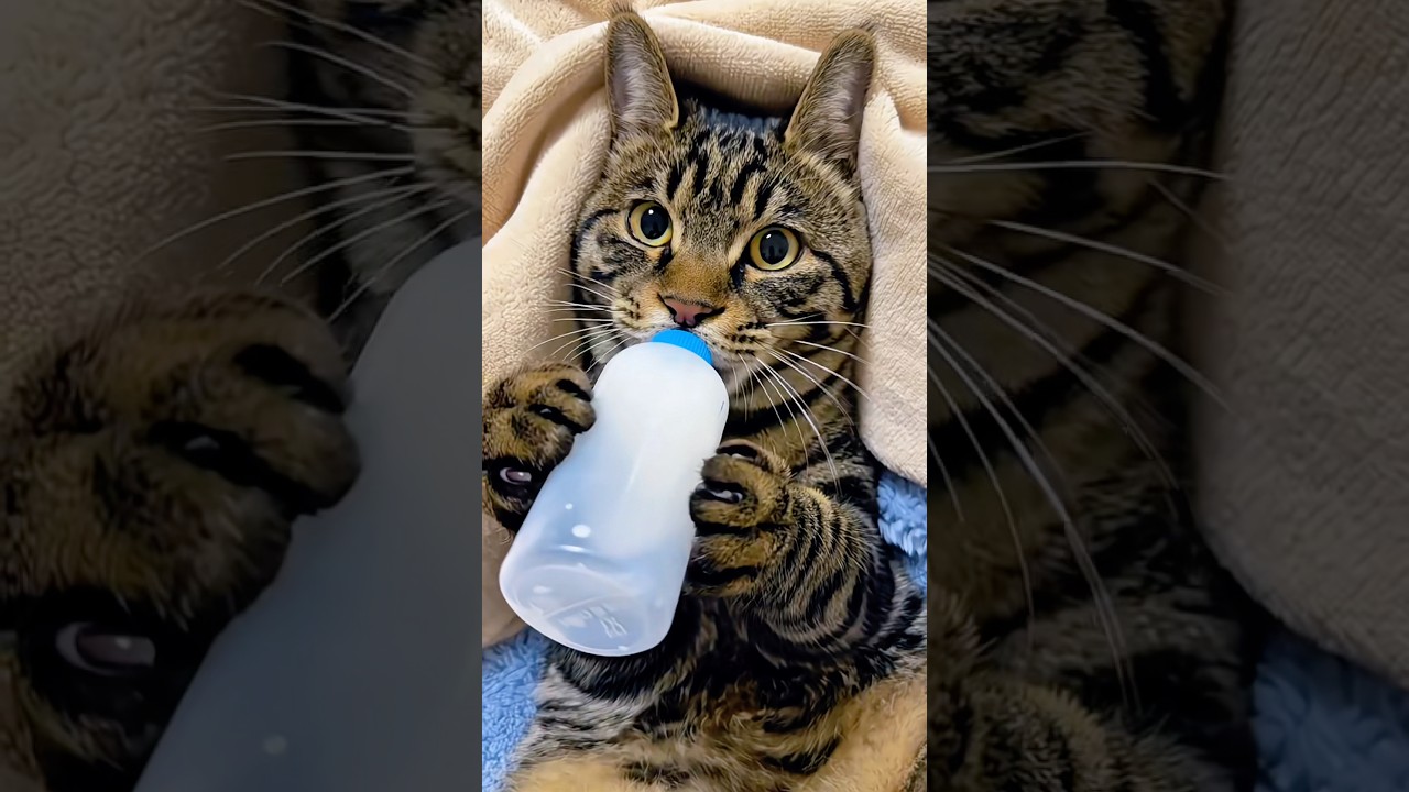 Extra Milk 🥛 #meow #cat #catshorts #catvideos #milk #pets