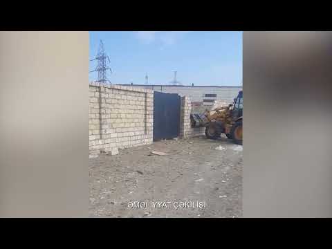 Fövqəladə Hallar Nazirliyi tərəfindən qanunsuz tikilən hasar sökülüb