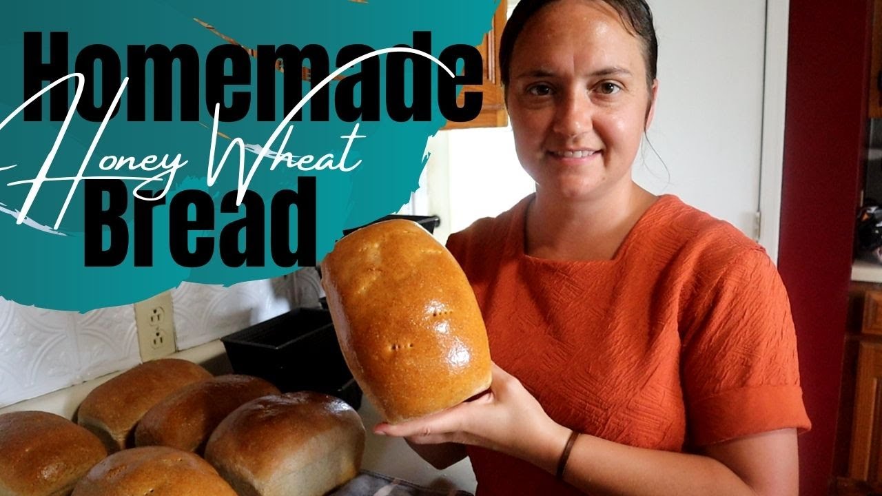 MAKING HOMEMADE HONEY WHEAT BREAD / HONEY WHEAT BREAD TUTORIAL / POSITIVELY AMY