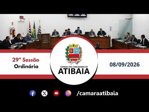 29ª Sessão Ordinária - 08/09/2026