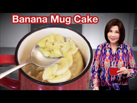 2 Minutes Microwave Banana Mug Cake - 微波炉香蕉茶杯蛋糕