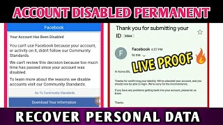 How To Download Your Information From Disabled Facebook Account |Account Disabled Recover Trick 2023