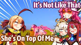 Justice Reaction On Raora And Gigi Wrestling And Getting Top Of Each Other【Hololive EN】